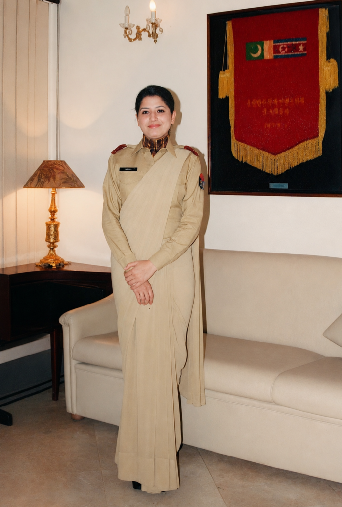 Dr. Urooj Hina during Basic Military Training BMT in 2007, reflecting her disciplined medical background and professional journey