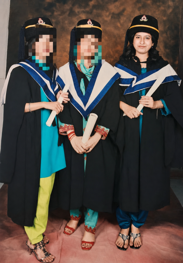Dr. Urooj Hina at her MBBS graduation from Liaquat University of Medical & Health Sciences in 2006