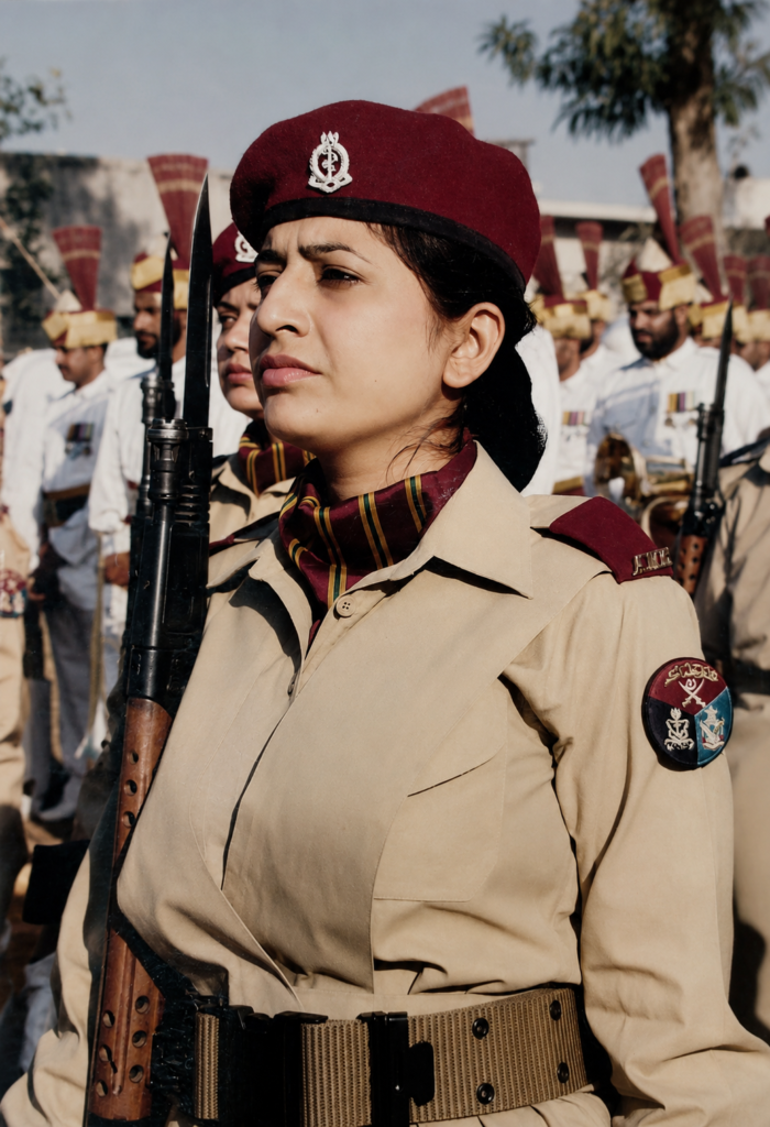 Dr. Urooj Hina at the Basic Military Training passing out parade at AFPGMI in 2007