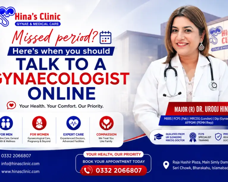 Missed period consultation with an online gynecologist for women’s health